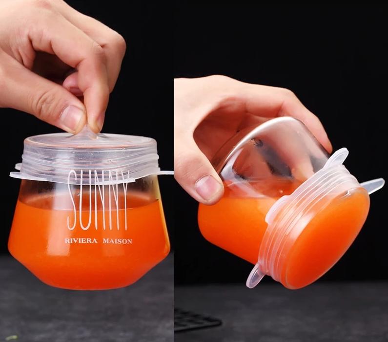 Reusable Silicone Food Covers Set