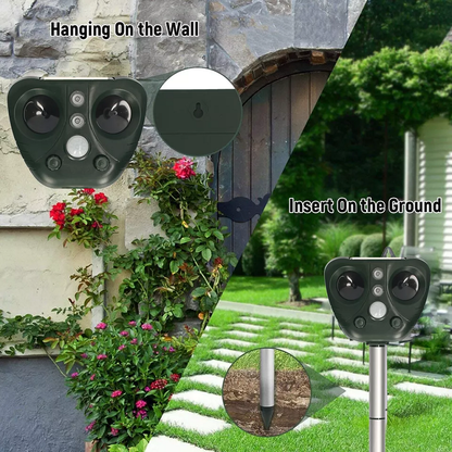 Outdoor Solar Bird Repeller, Ultrasonic Deterrent
