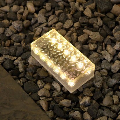 Outdoor Solar Powered Step Lights - 2 Pack Rectangular Deck Lights