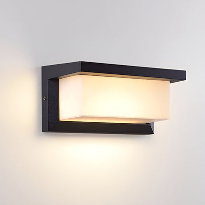 Outdoor Solar Powered Black Wall Sconce Light - Cofik