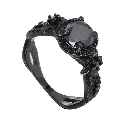 Timeless Black Sapphire Engagement Ring
