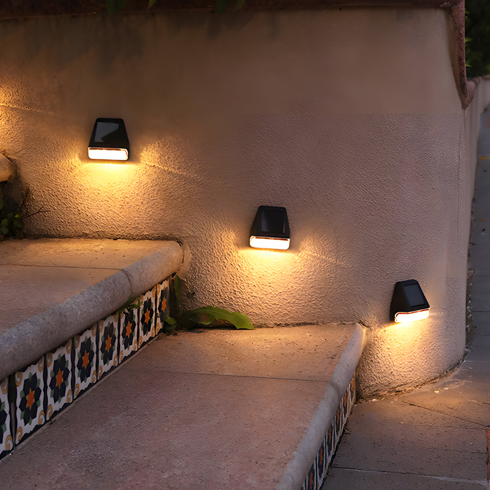 4 Pack Automatic Outdoor LED Solar Step Lights Warm White - Cofik