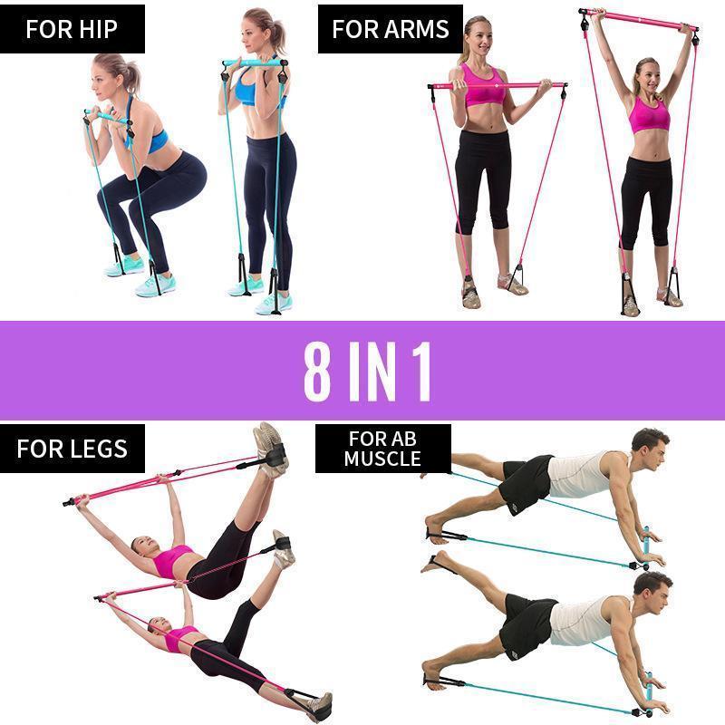 Compact Home Pilates Exercise Bar Set - Cofik