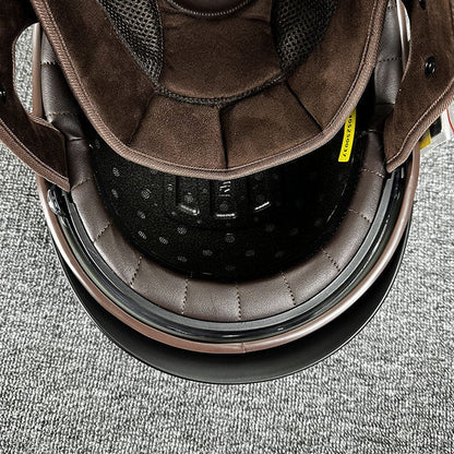 Sleek Chopper Motorcycle Helmet with Simple Style