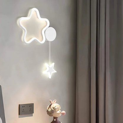 Cosy Night Wall Lamp with Stars and Moon