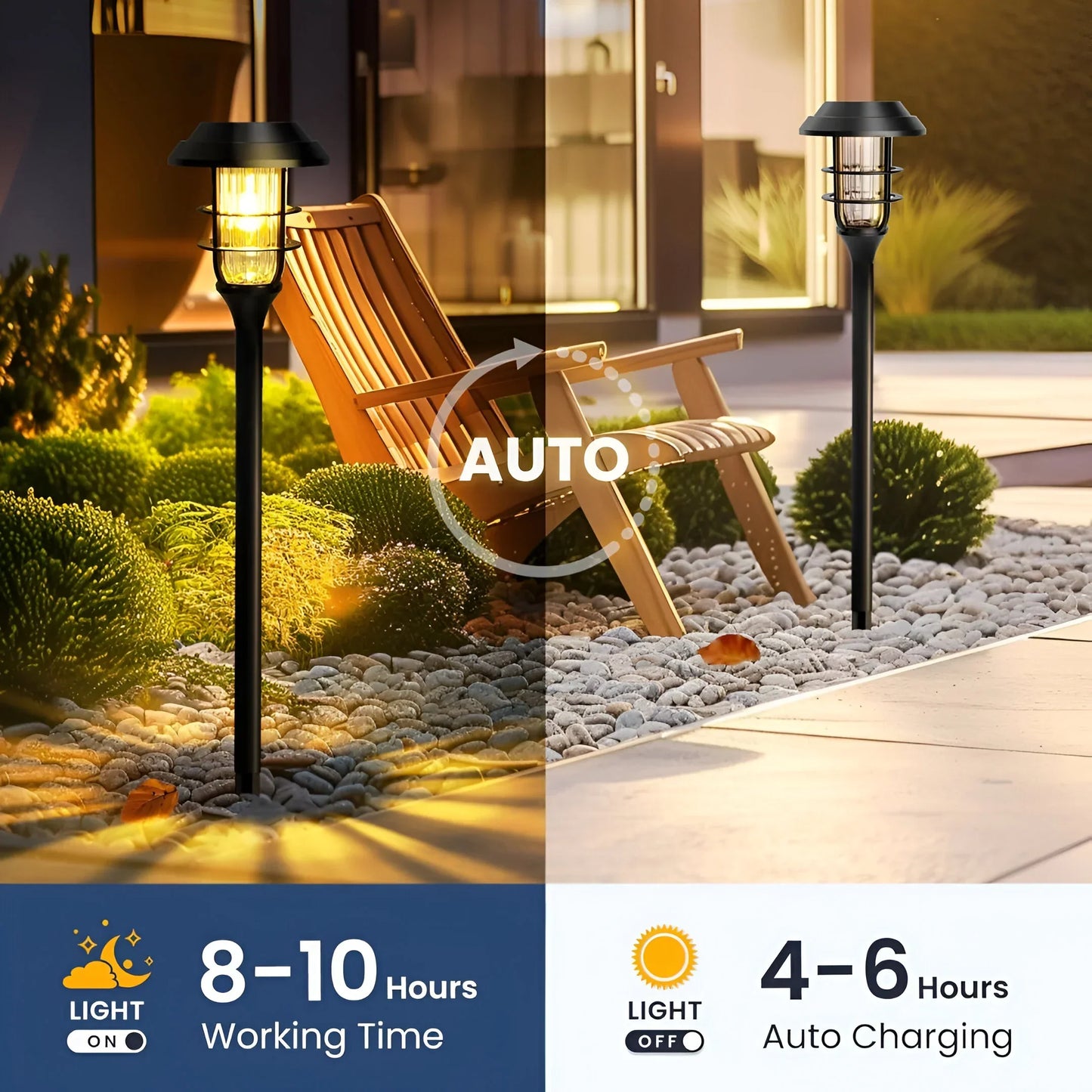 Bright Outdoor Solar Powered Garden Lights Set