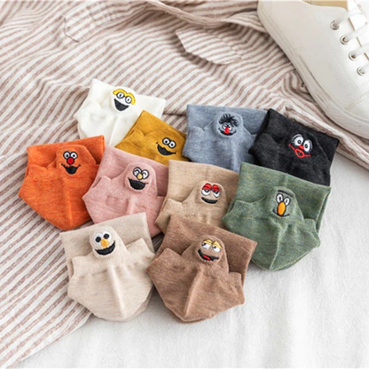 Fun Character Ankle Socks 10 Pack
