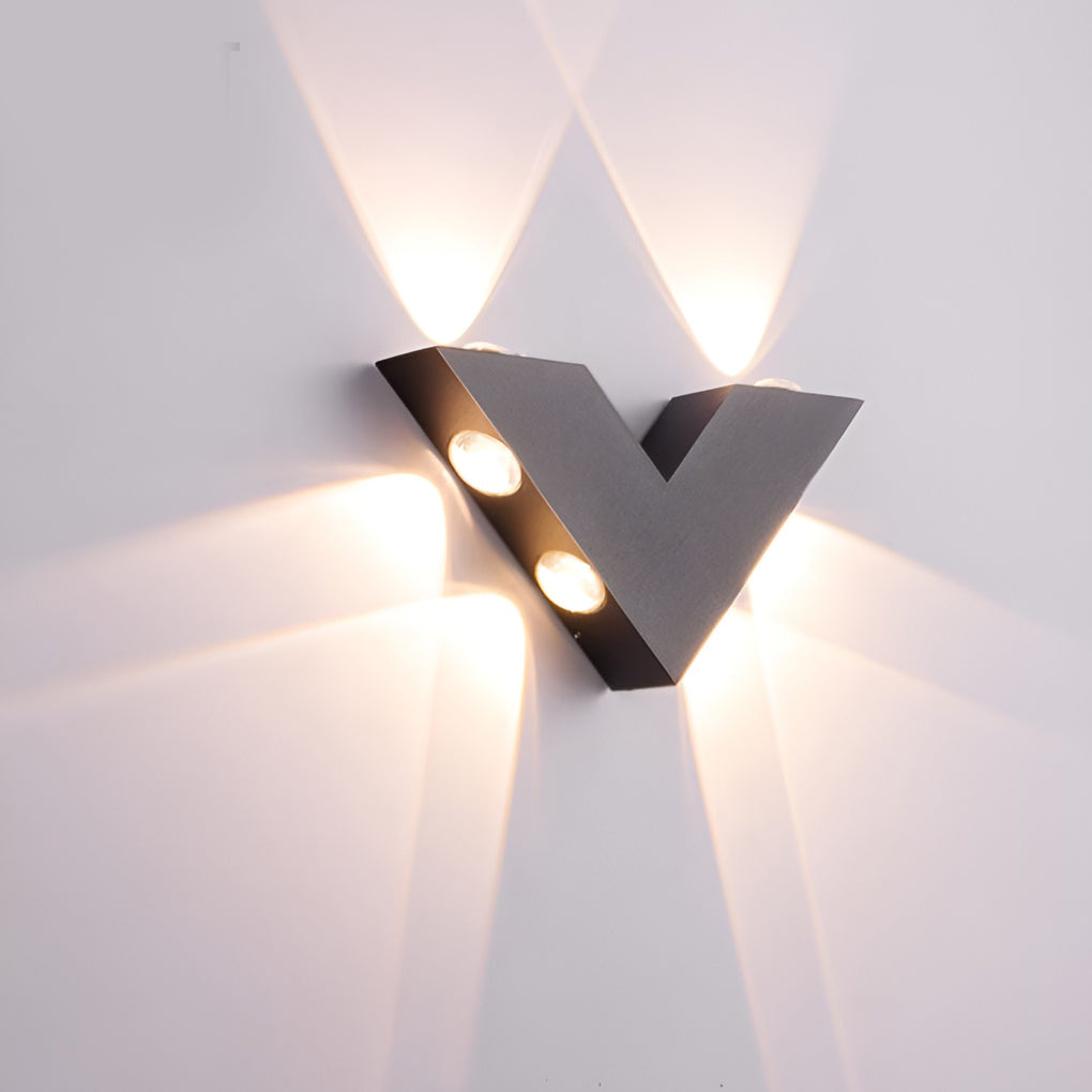 Sleek Outdoor LED Wall Light Waterproof Black Fixture