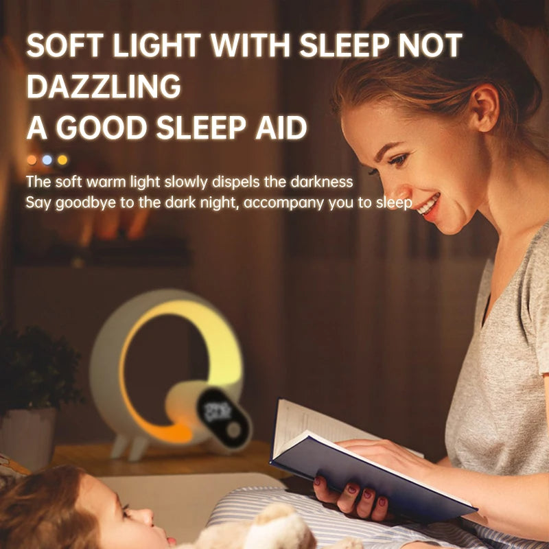 Compact LED Bedroom Clock Lamp