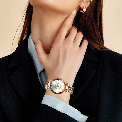 Glittering Diamond Face Women's Water Resistant Watch