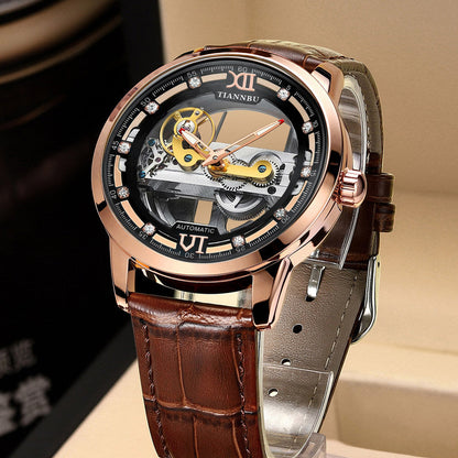 Slim Automatic Skeleton Mechanical Men's Watch