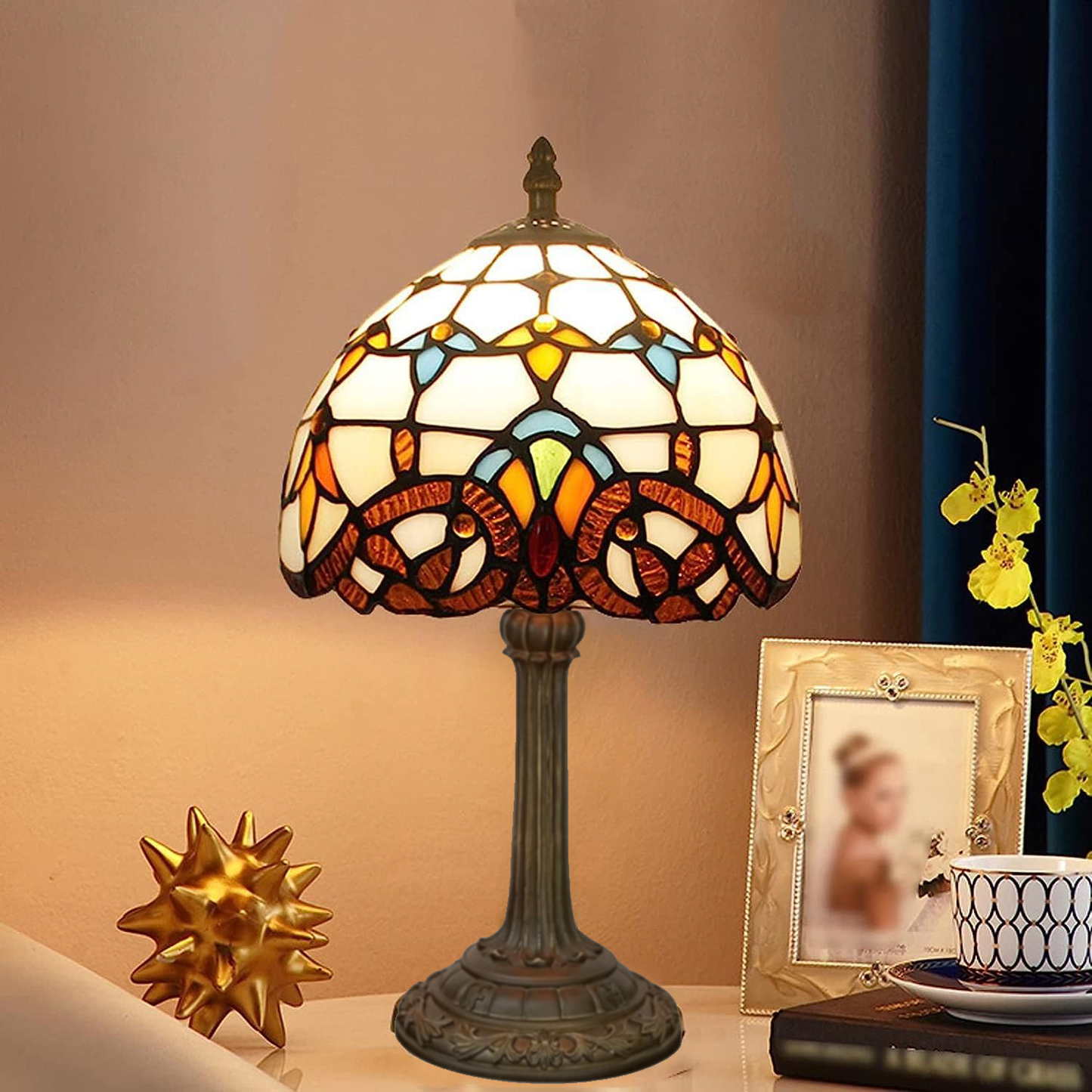 Classic Stained Glass Tiffany Table Lamp - Cofik
