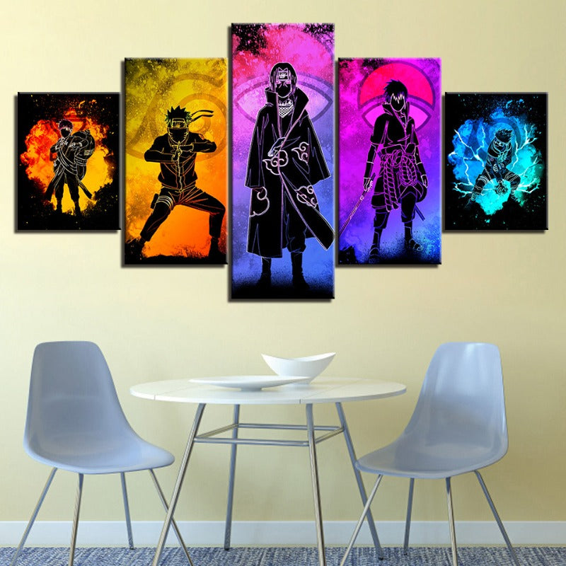 Naruto Anime 5 Piece Canvas Wall Art Decor - Cofik
