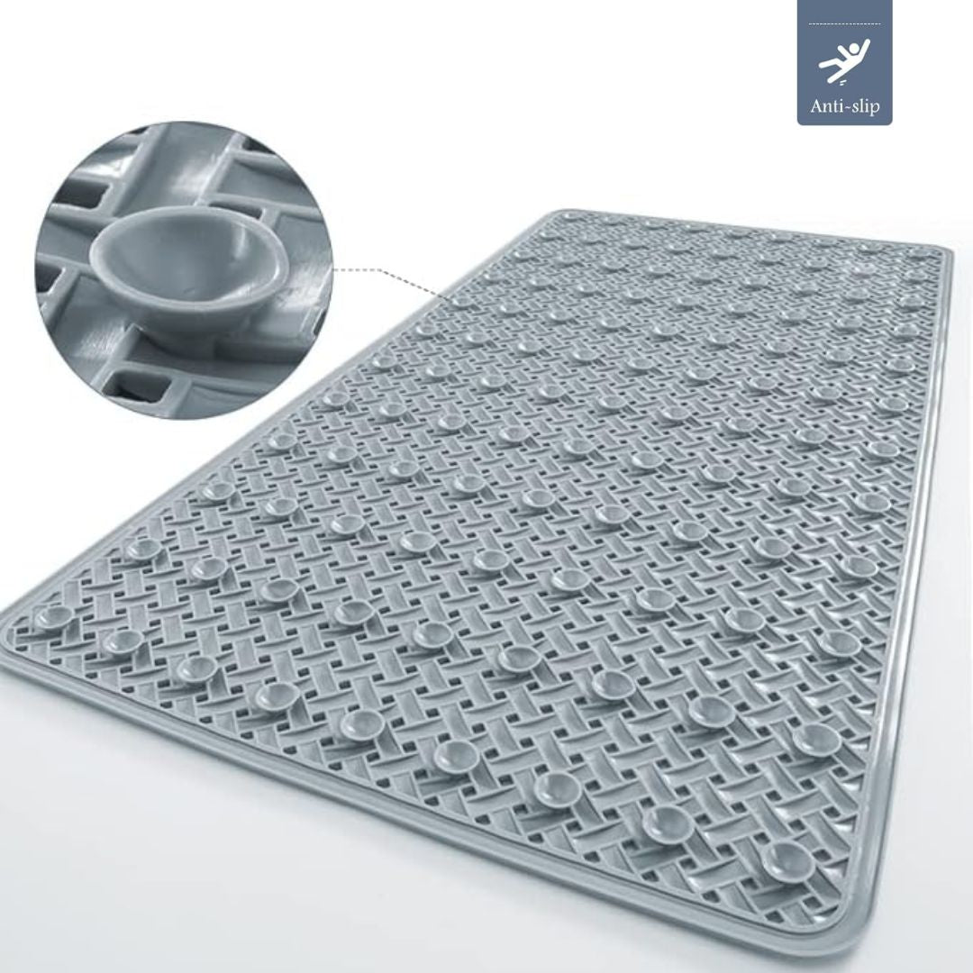 Grip Bathroom Mat with Suction Cups - Anti Slip Shower Mat