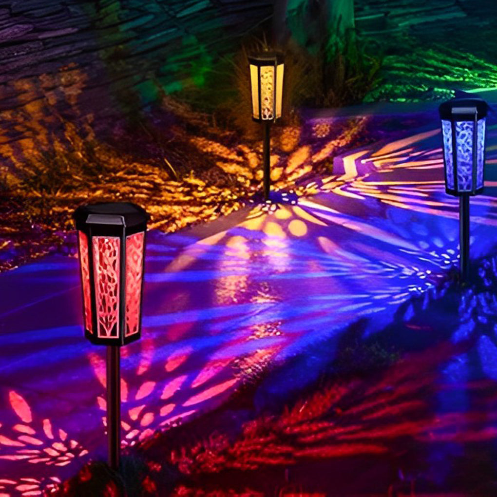 Outdoor Solar Powered Color Changing LED Garden Lamp