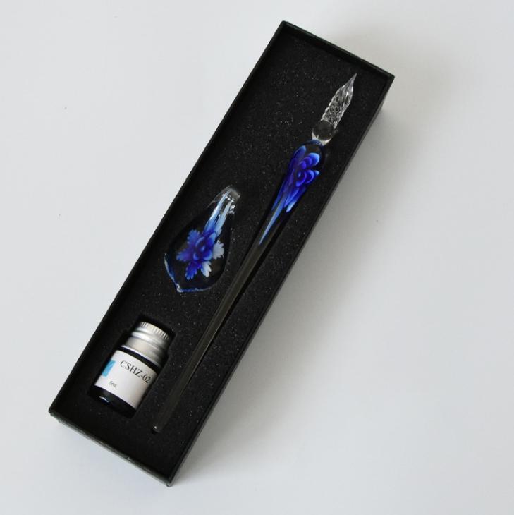 Luxury Glass Calligraphy Pen Kit with Ink