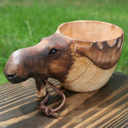 Unique Wooden Animal Coffee Mug