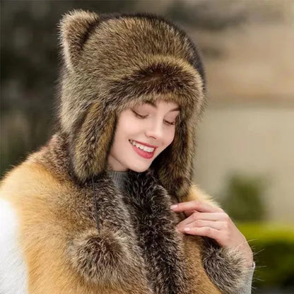 Adorable Faux Fur Raccoon Parent Kid Hat