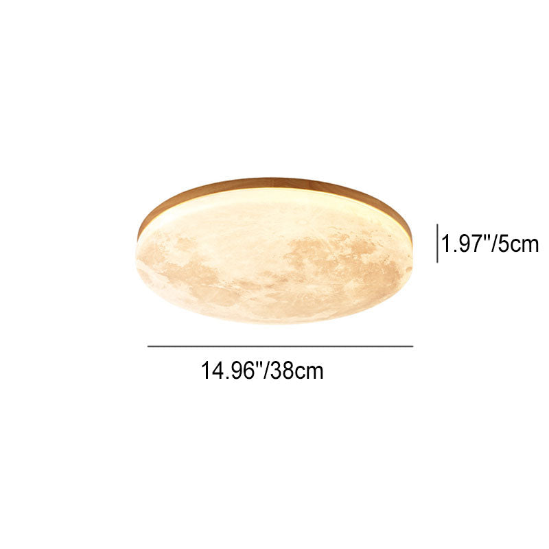 Sleek Wood LED Ceiling Light Fixtures 24W Modern Home