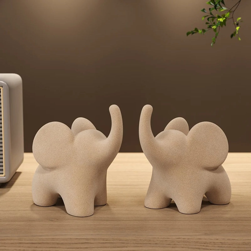Colorful Elephant Decor Figurines