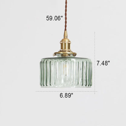 Sleek Copper Glass Pendant Light Fixture
