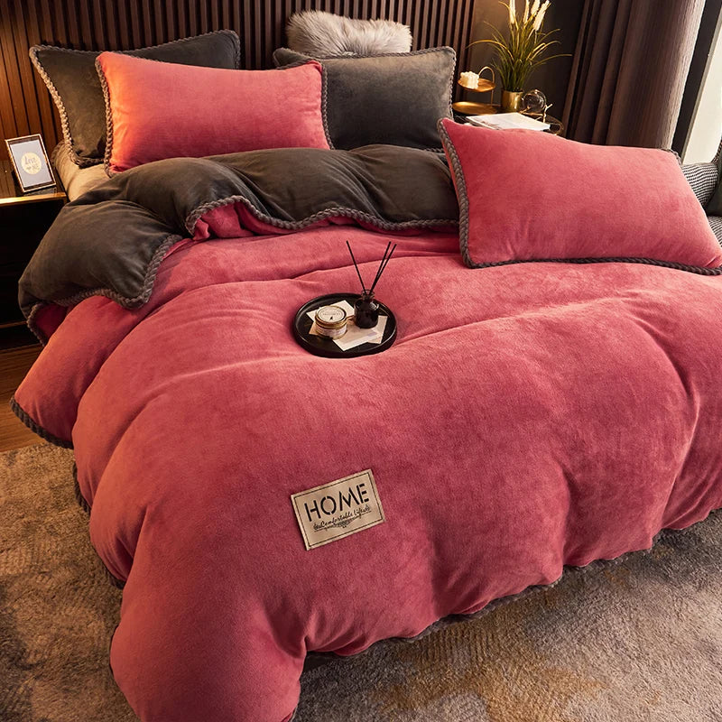 Soft Velvet King Size Bedding Set