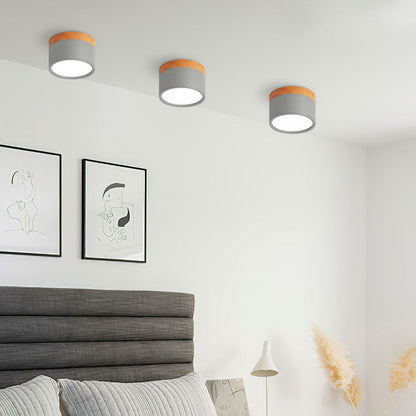 Soft White Wooden Ceiling Light Fixture