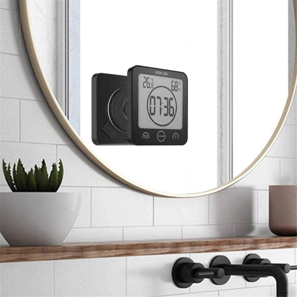 Waterproof Bathroom Clock with Timer