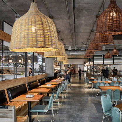 Natural Woven Pendant Lamp for Kitchen Island