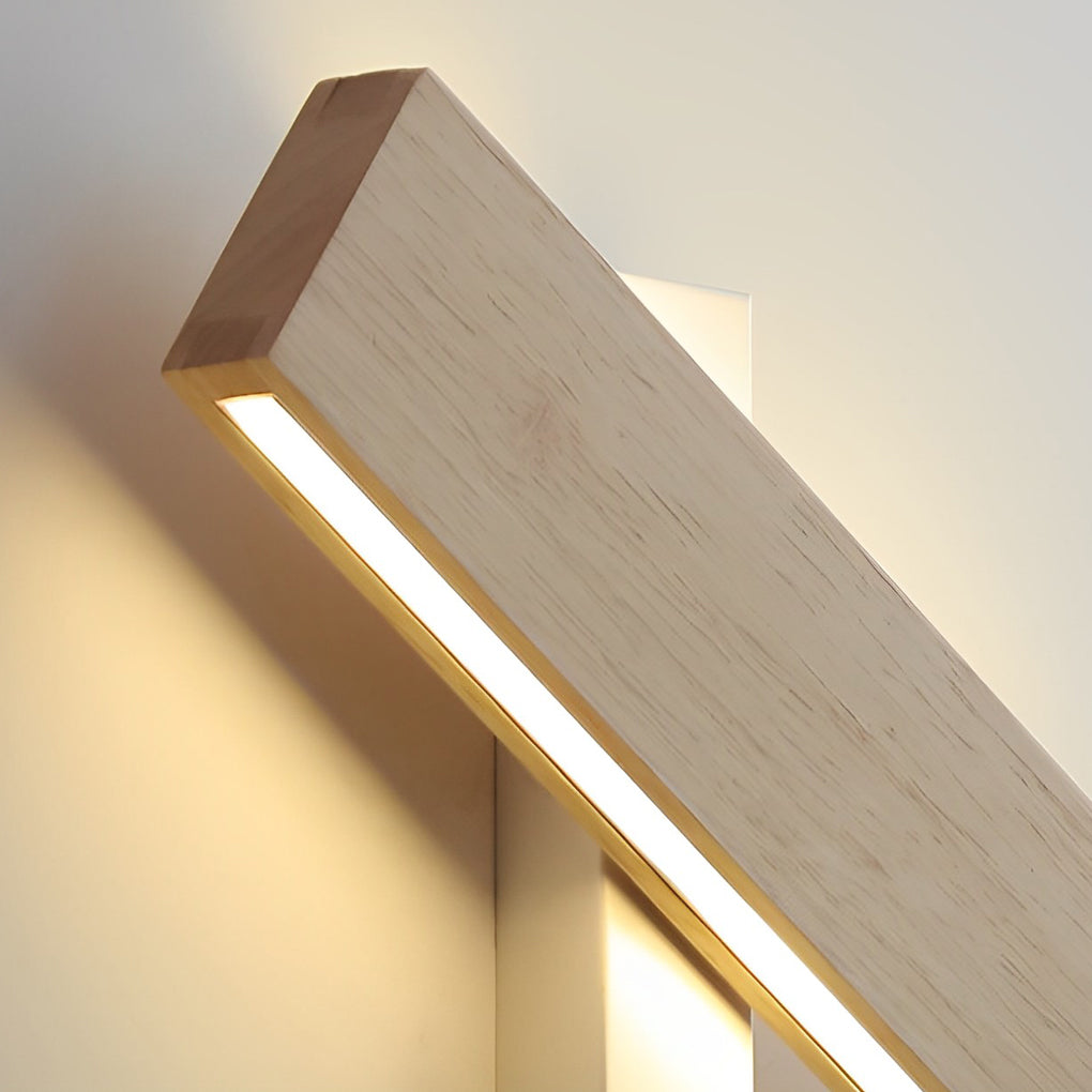 Adjustable Simple Wooden LED Wall Light Fixture
