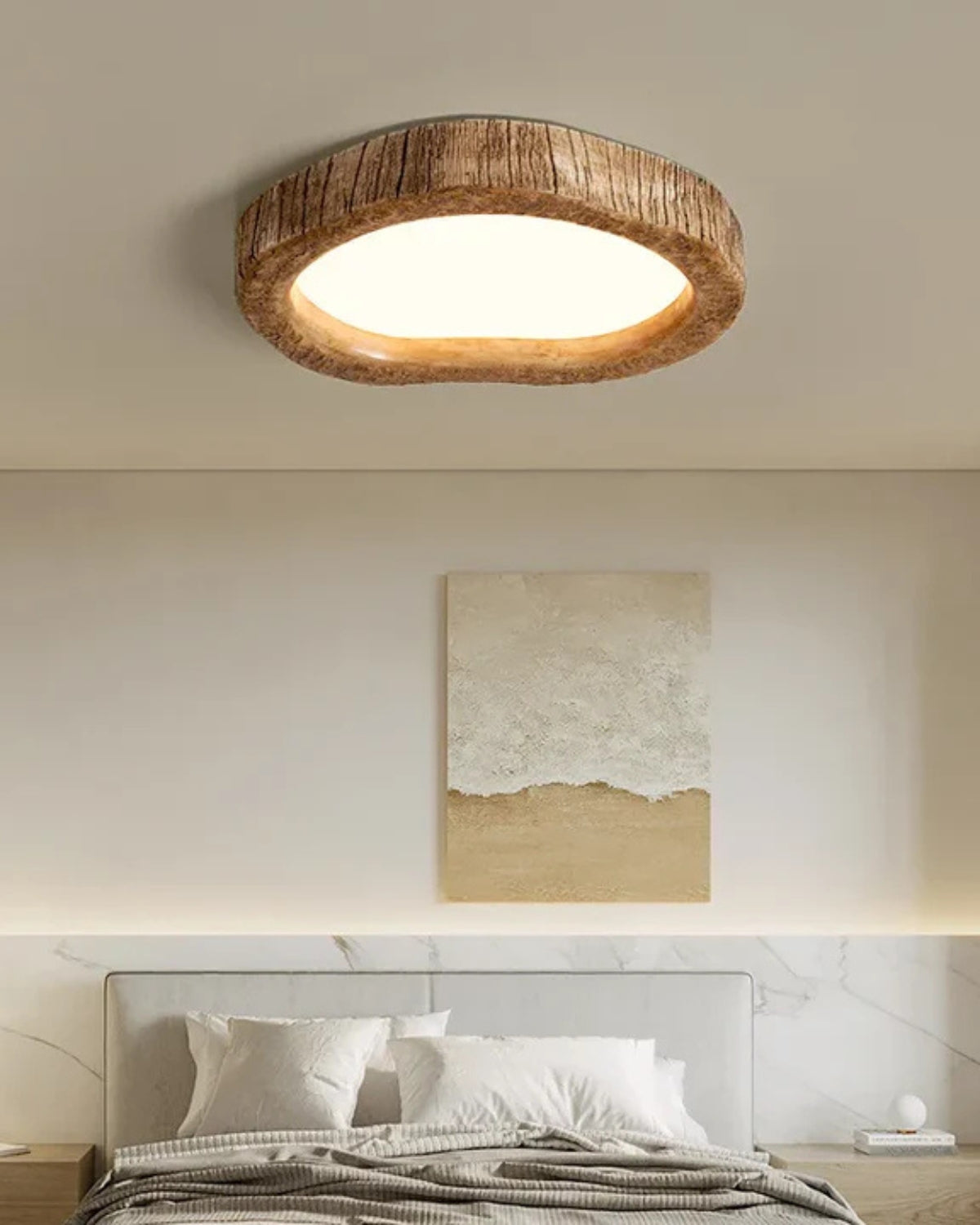 Simple Wooden Table Lamp with Warm Glow Effect