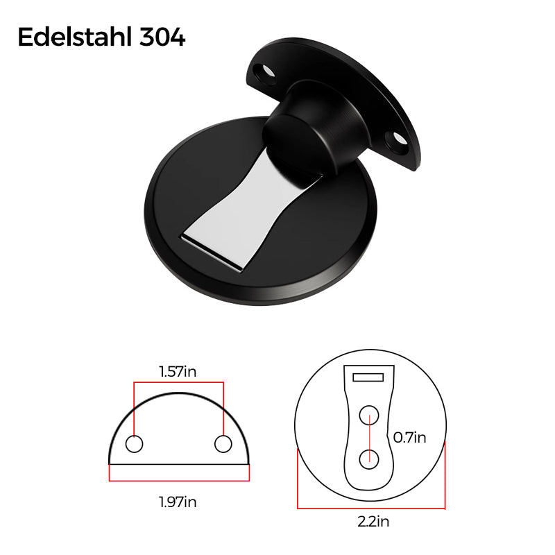 Hidden Magnetic Door Stop Stainless Steel Holder