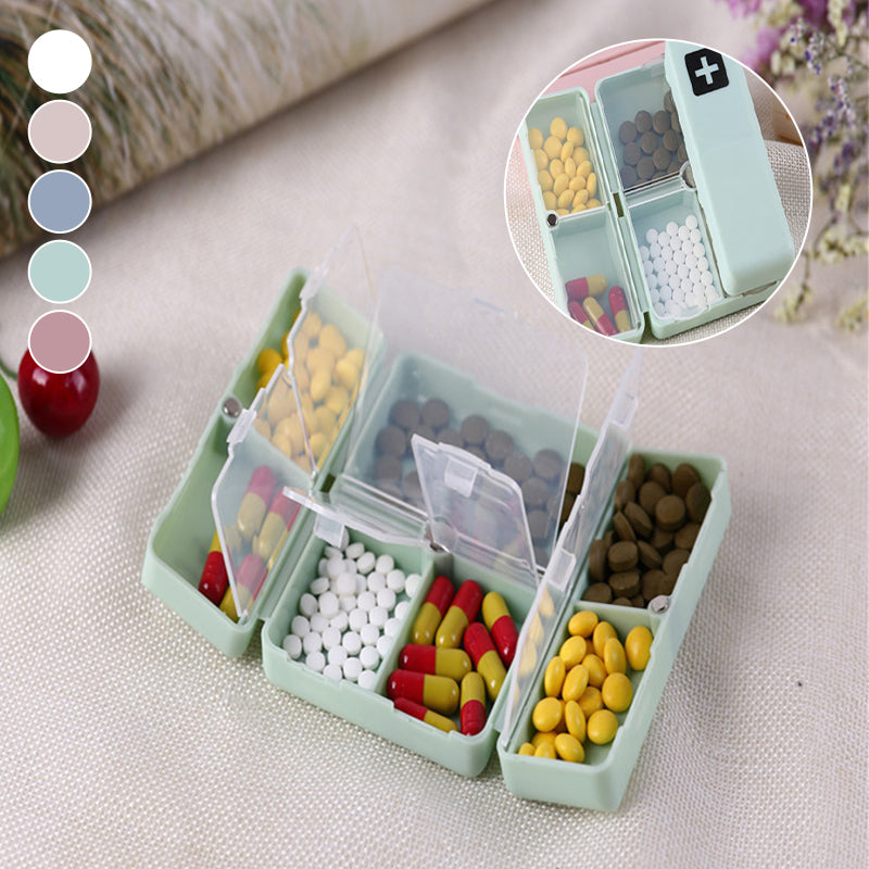 Travel Pill Box with 7 Separate Compartments