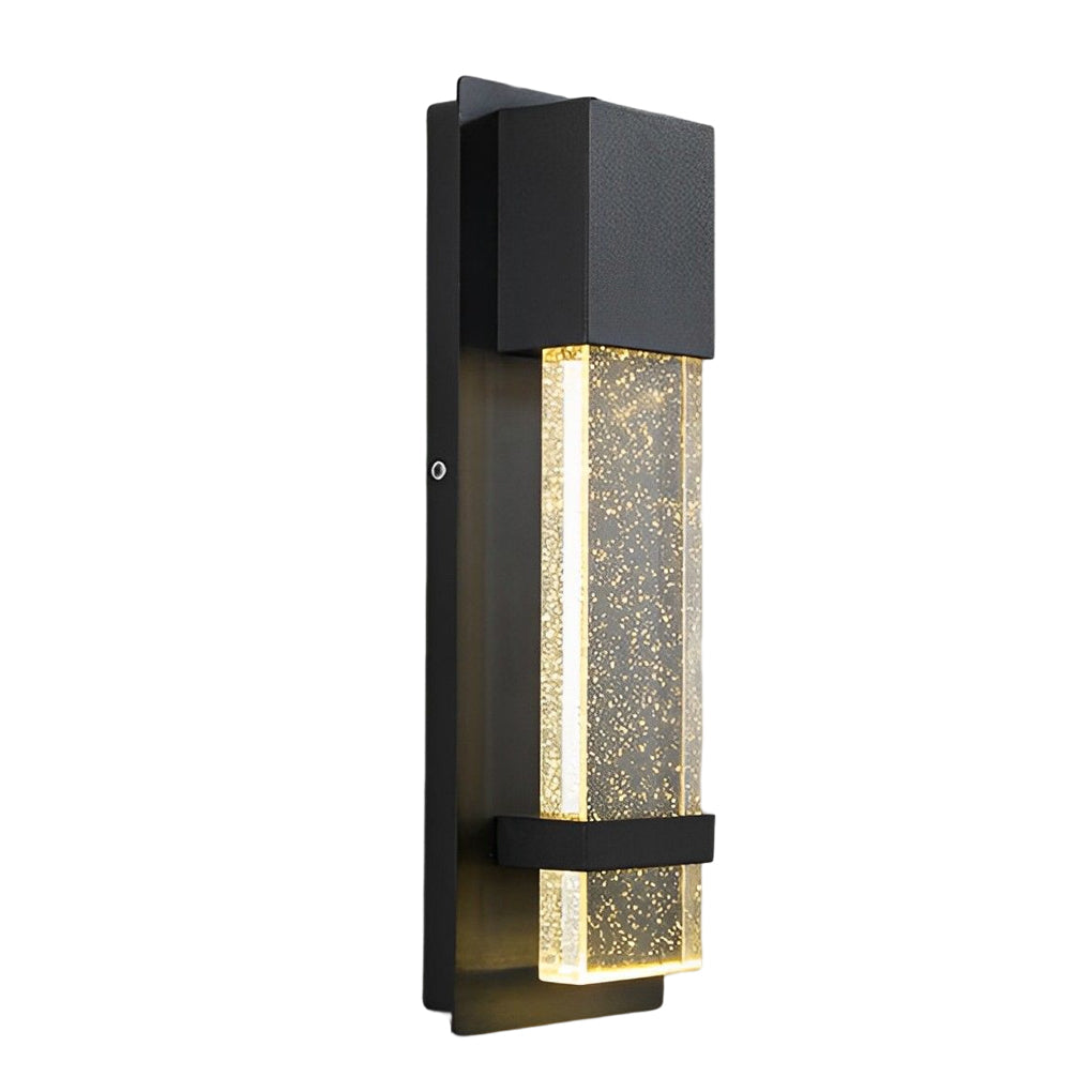 Sleek Glass Outdoor Motion Sensor LED Wall Light