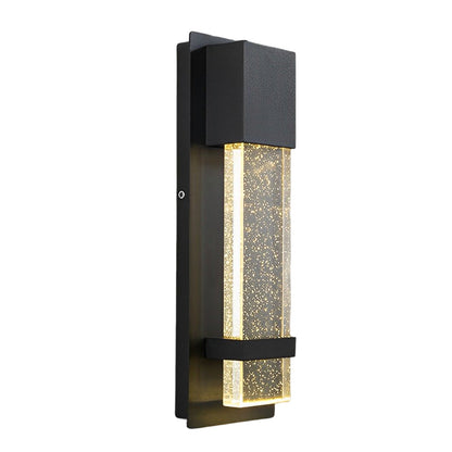 Sleek Glass Outdoor Motion Sensor LED Wall Light