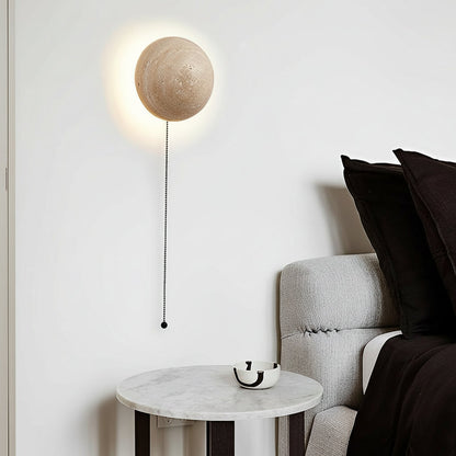 Natural Stone Round LED Wall Light