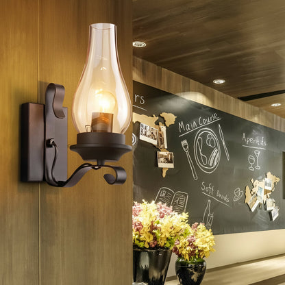 Rustic Metal Wall Light – Vintage Style E27 Sconce