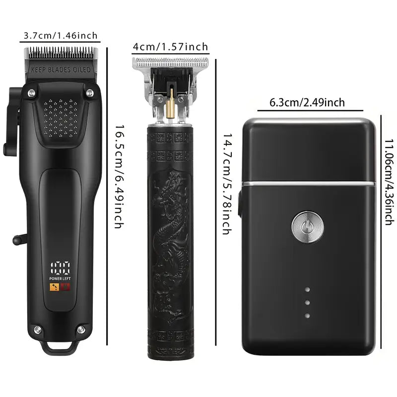 Premium Men's Grooming Kit with Wireless Trimmers