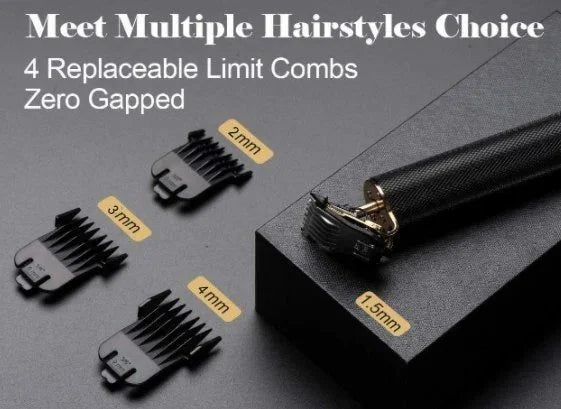 Wireless Rechargeable Zero Gap Hair Trimmer Clipper