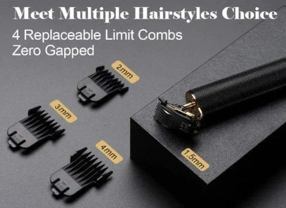 Wireless Rechargeable Zero Gap Hair Trimmer Clipper