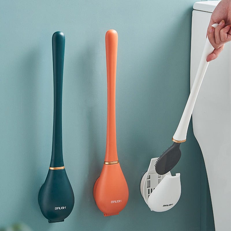 Soft Silicone Toilet Brush Compact Design - Cofik