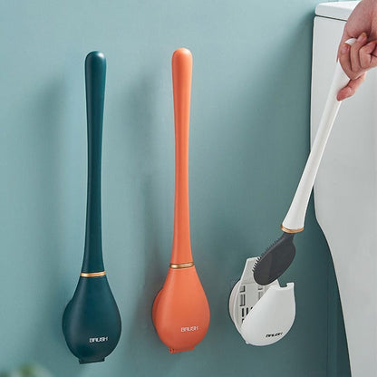 Soft Silicone Toilet Brush Compact Design - Cofik