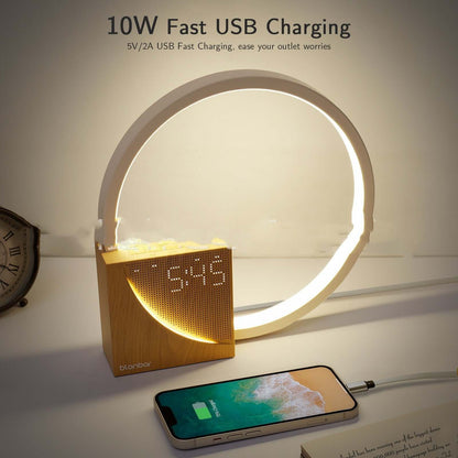 Soft Touch Table Lamp With Clock And Dimmable Light