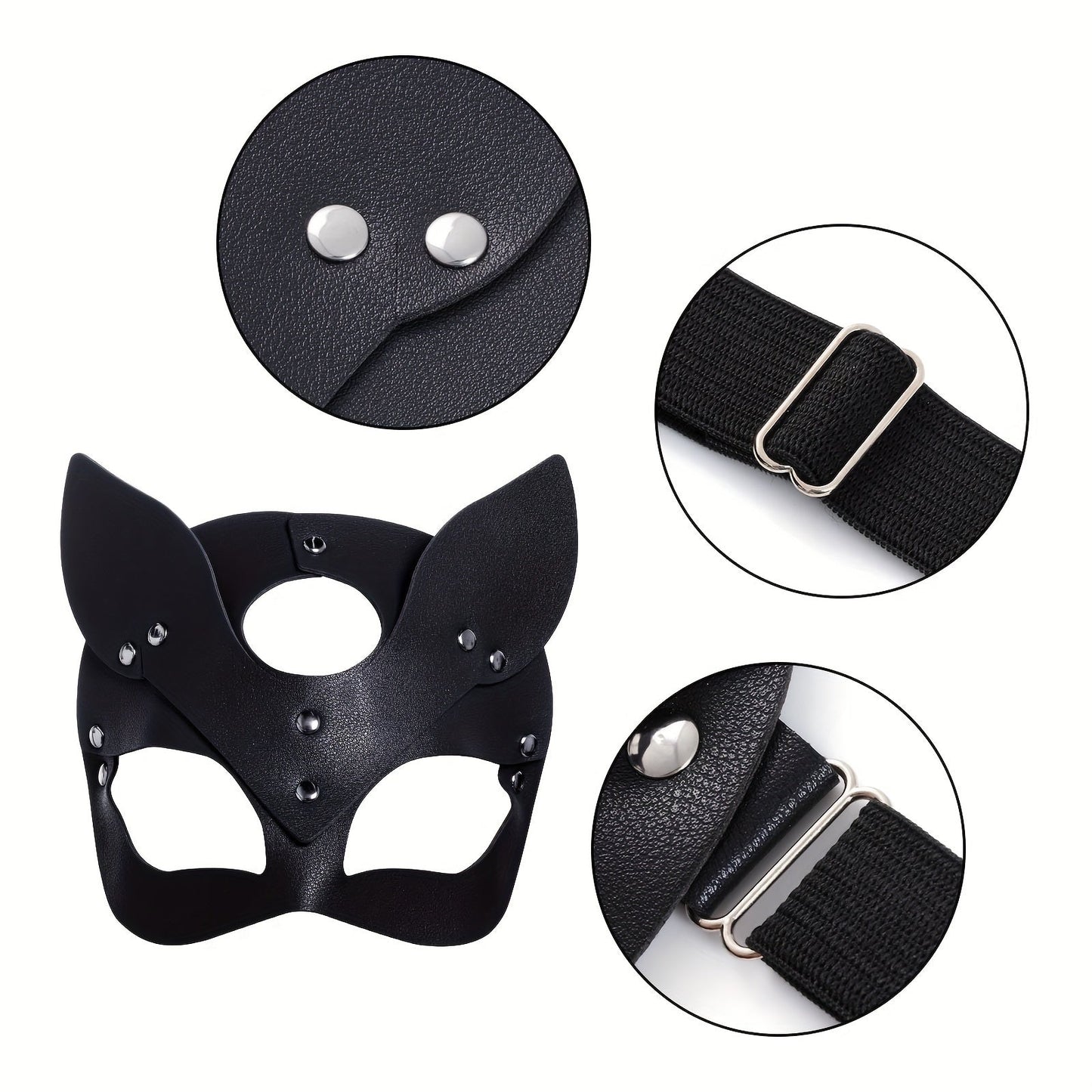 Spooky Cat Mask Gloves for Women