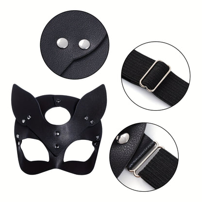 Spooky Cat Mask Gloves for Women