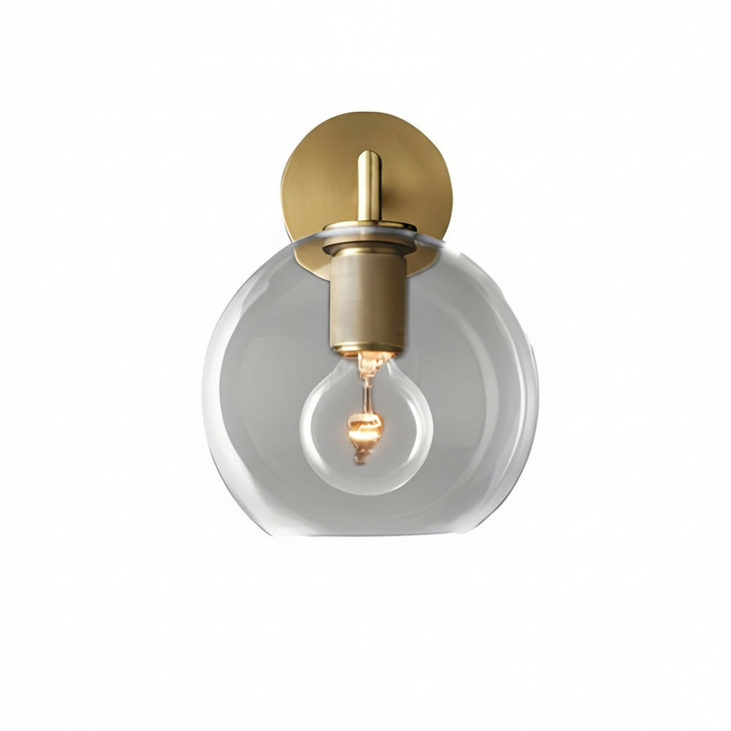 Contemporary Gold Glass LED Wall Light