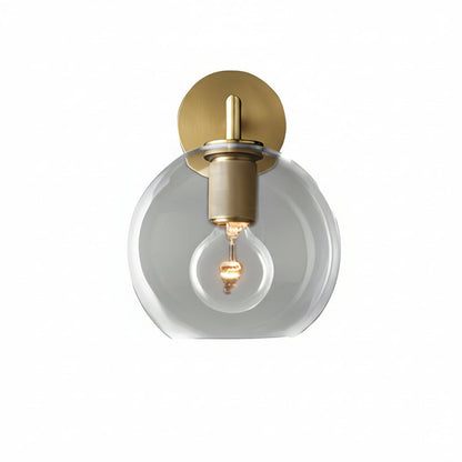 Contemporary Gold Glass LED Wall Light