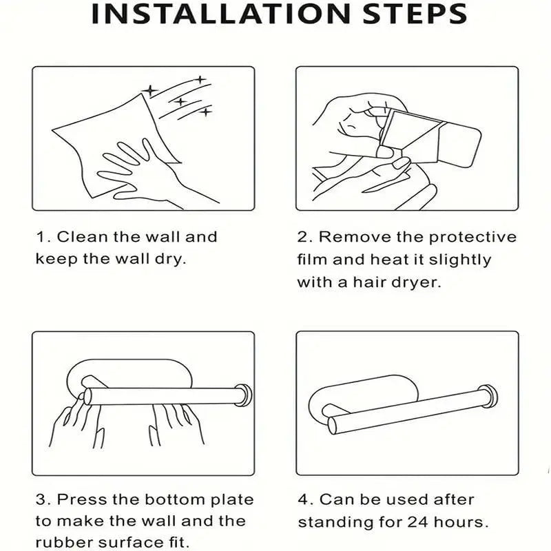 Easy Install Wall Paper Roll Holder 2 Piece Set