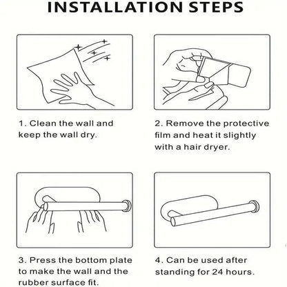 Easy Install Wall Paper Roll Holder 2 Piece Set