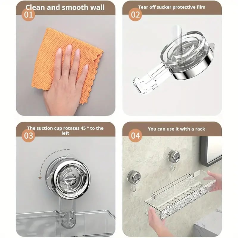 Flexible Silicone Suction Cup Storage Organizer